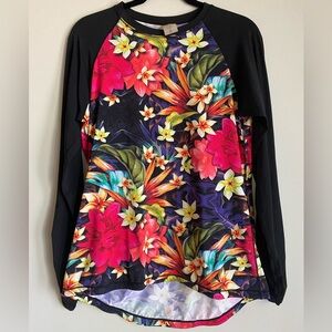 Calia by Carrie Underwood Tropical Rash Guard, Size XL